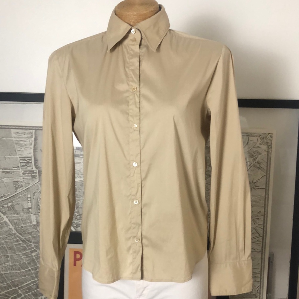 MAXMARA WEEKEND Beige Button-Up Shirt Size S